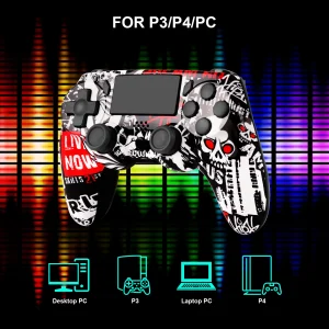 GAMINJA P47 Bluetooth Controller Dual Vibration Wireless Gamepad For PS4 Playstation 4 Game Console PS3 PC Wins 7 8 10